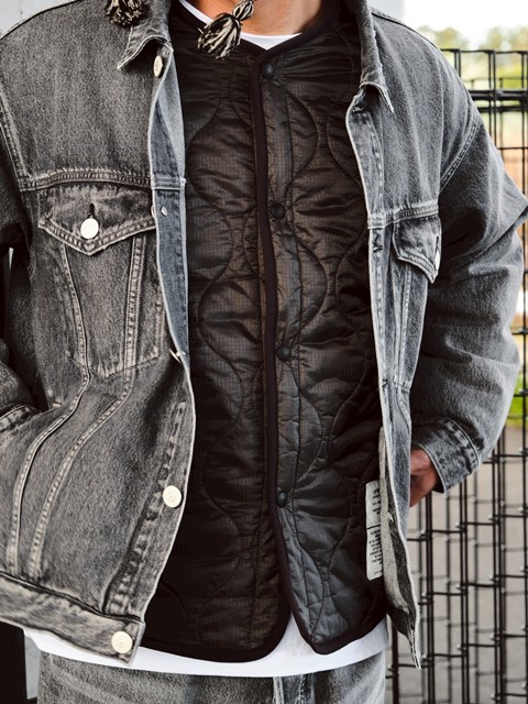 CAPTAINS HELM 「#QUILTING LINER JACKET」 ノーカラー ナイロン