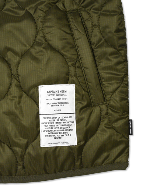 CAPTAINS HELM 「#QUILTING LINER JACKET」 ノーカラー ナイロン