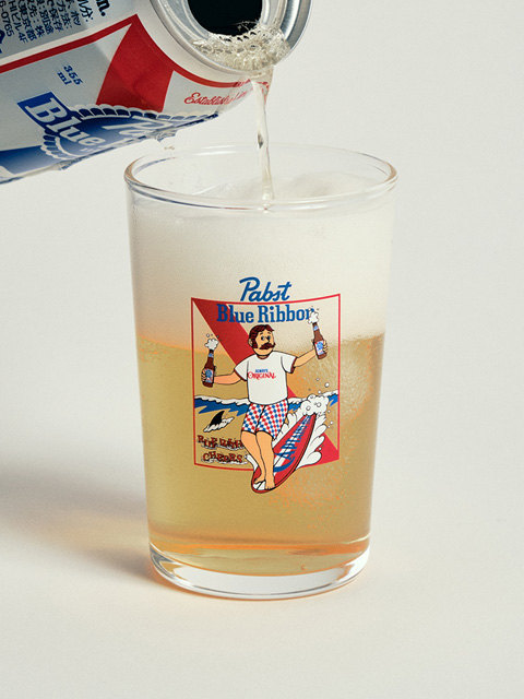 Pabst Blue Ribbon × CAPTAINS HELM 「#CHEERS GLASS」 ガラス製コップ
