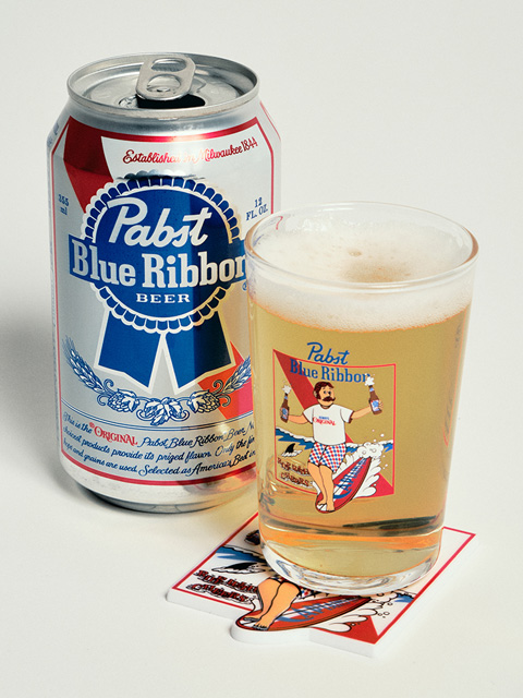 Pabst Blue Ribbon × CAPTAINS HELM 「#CHEERS GLASS」 ガラス製コップ