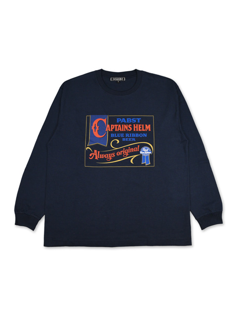 Pabst Blue Ribbon × CAPTAINS HELM 「#OLD SIGNBOARD LS TEE」 ロング