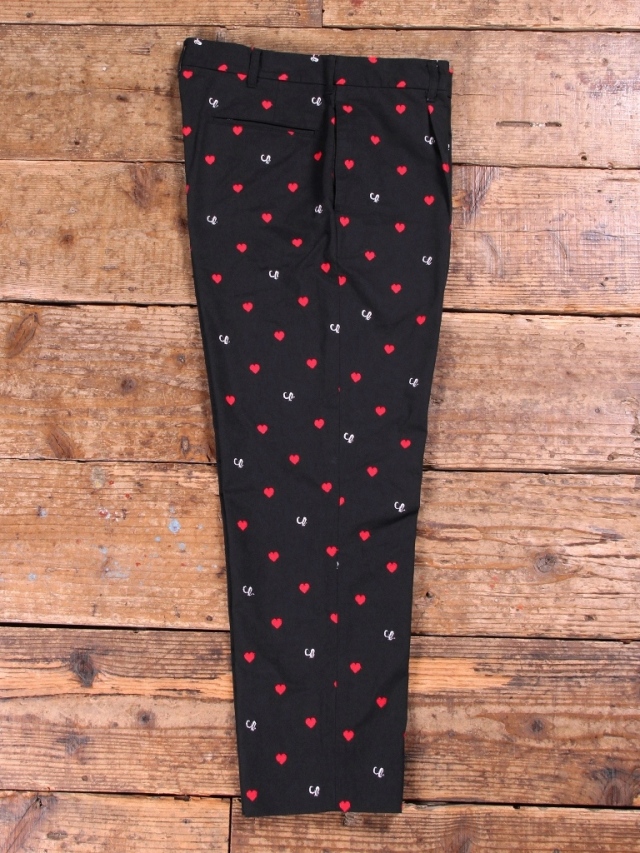 Allover embroidery heart pattern cropped | ajmalstud.com