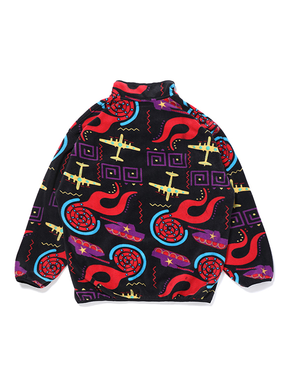 CHALLENGER 「90'S PRINTED FLEECE」 マイクロフリース スタンドカラー