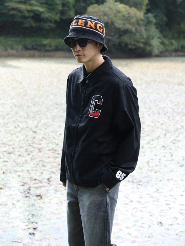 消費税無し 【23S/S新作】チャレンジャー VARSITY JACKET L ブラック