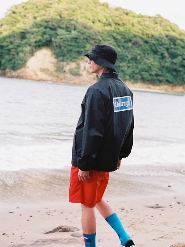 紺×赤 CHALLENGER LOGO COACH JACKET 23ss | alamiah.edu.sa