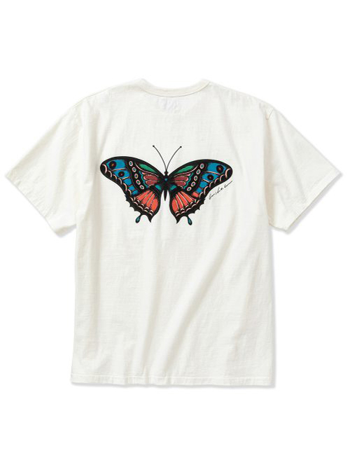 CALEE × MIHO MURAKAMI 「Binder neck CL butterfly logo vintage t 