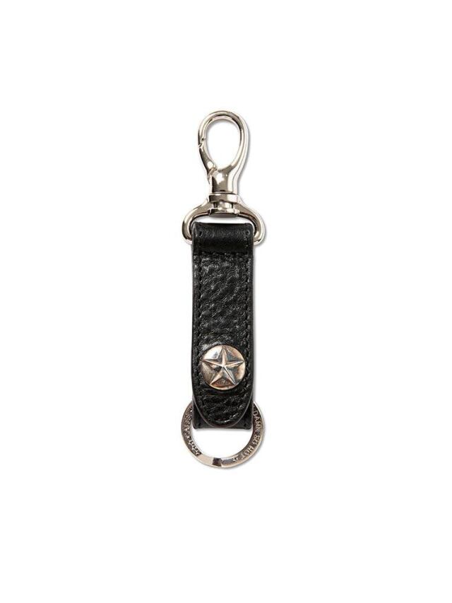 caleeキーリングセット　レザー　シルバー925 CALEE 「SILVER STAR CONCHO LEATHER KEY RING 」 レザーキーリング