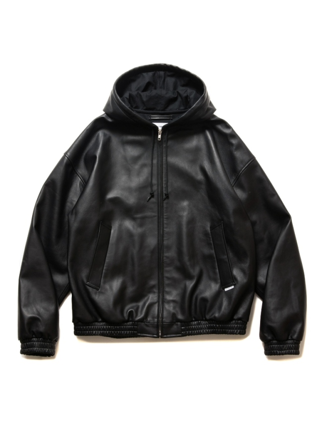 COOTIE 「Leather Zip Hoodie」 レザー ジップフーディージャケット 