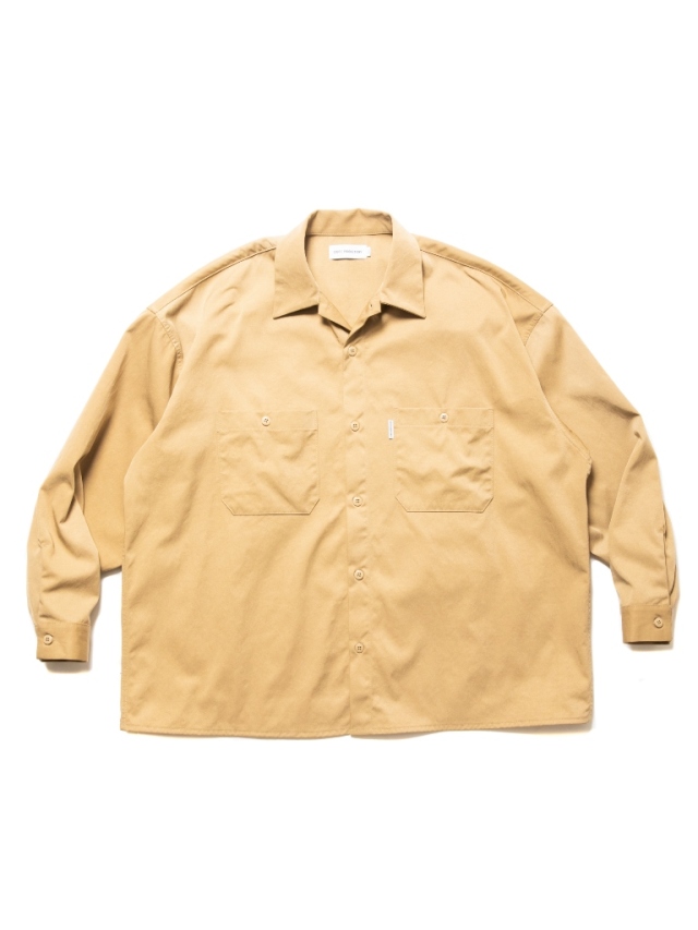 COOTIE 「Nylon Chino Cloth L/S Work Shirt」 オープンカラー ワーク  