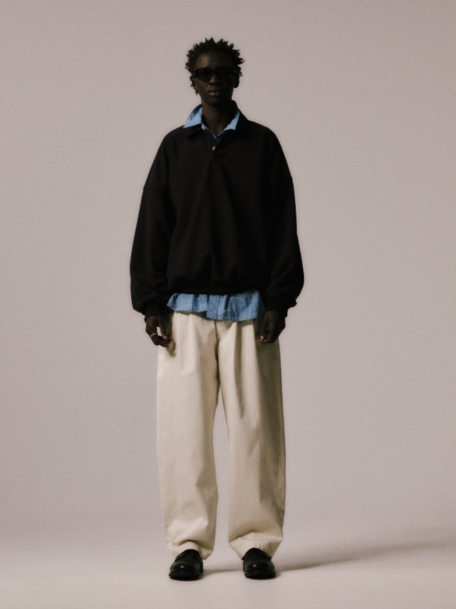 COOTIE 「Double Gauze Check Oversized L/S Shirts」 オーバーサイズ
