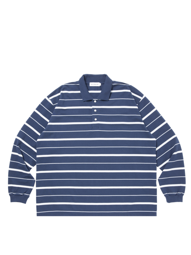 COOTIE 「Moss Stitch Border L/S Polo」 カノコボーダー ポロシャツ