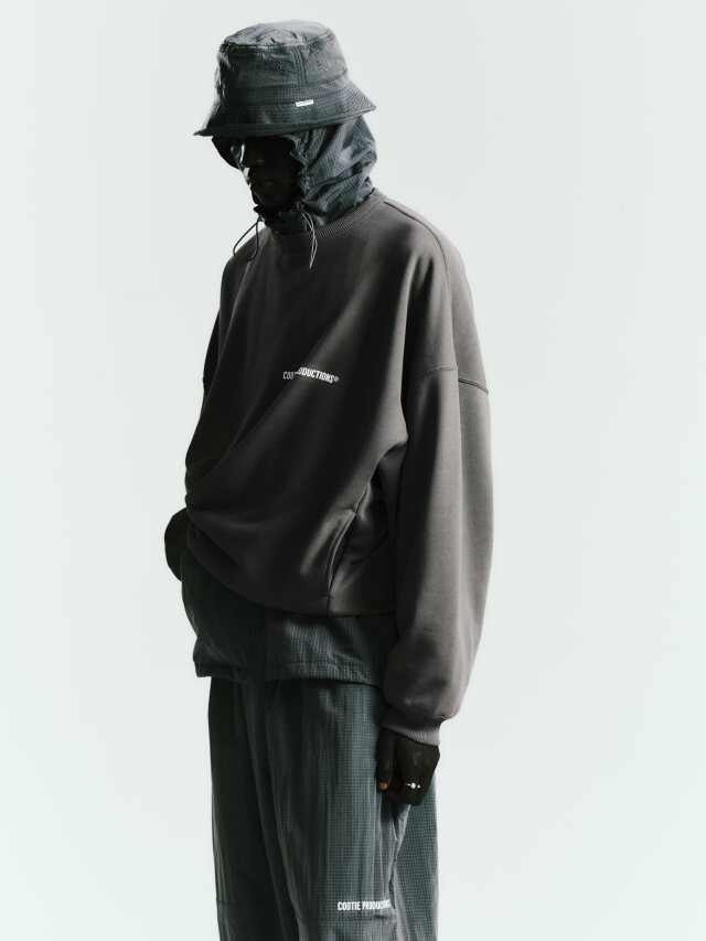 cootie Productions 黒 クルーネック スウェット　xl COOTIE PRODUCTIONS/Dry Tech Oversized Sweat Crew（Black