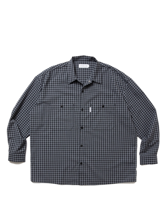 COOTIE 「T/W Work L/S Shirt <GINGHAM CHECK>」 オープンカラー