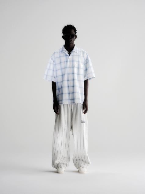 トップス COOTIE T/C Sucker Ombre Check L/S Shirt COOTIE 「T/C Sucker Ombre Check L/S Shirt」 オープンカラー オン