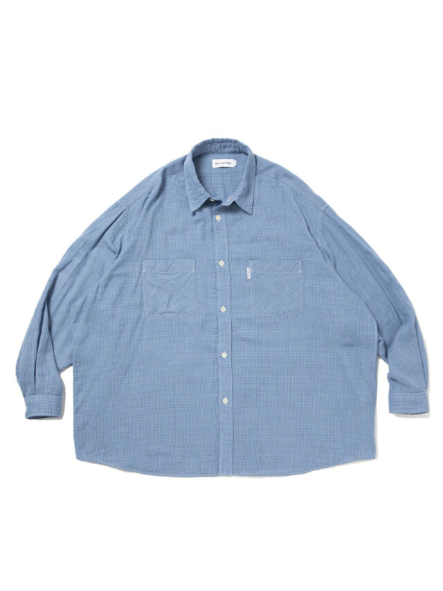 COOTIE 「Double Gauze Check Oversized L/S Shirts」 オーバーサイズ