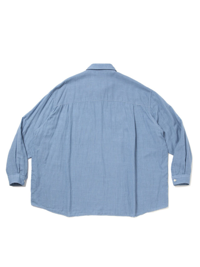 COOTIE 「Double Gauze Check Oversized L/S Shirts」 オーバーサイズ