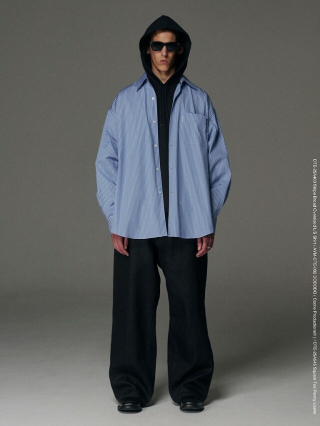 COOTIE 「Stripe Broad Oversized L/S Shirt」 オーバーサイズ