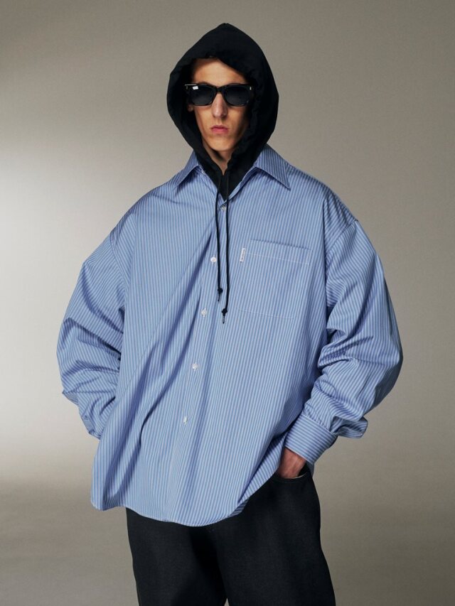 COOTIE 「Stripe Broad Oversized L/S Shirt」 オーバーサイズ