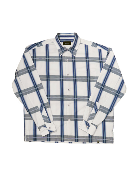 DELUXE 「PONTIAC」 レギュラーカラーオンブレーチェックシャツ