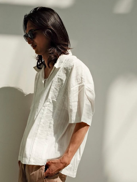 COHIBA」 ショートスリーブ スキッパーシャツ