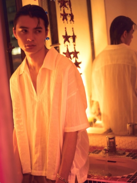 COHIBA」 ショートスリーブ スキッパーシャツ