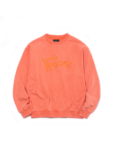 DELUXE x THE Warriors 　「DELUXE x THE Warriors Embroidery CREW」　ピグメントダイ クルーネックスウェット