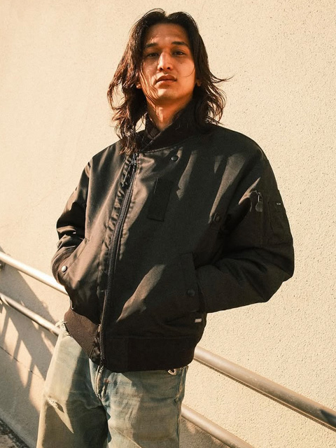 ジャケット・アウター DELUXE MA-D1 BLACK L DELUXE 「MA-D1」 ナイロン ボンバージャケット