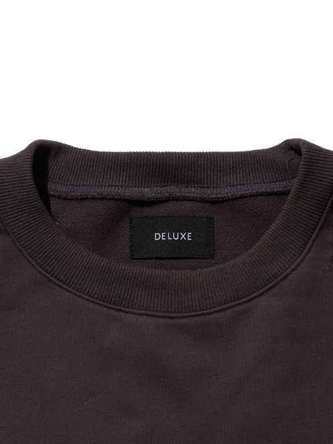 DELUXE 「Sabotage」 ダメージ加工 クルーネックスウェット
