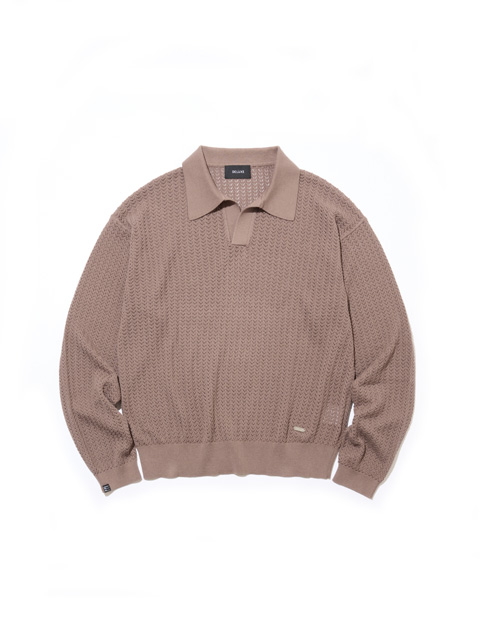 DELUXE 「GATSBY」 スキッパーニットポロシャツ