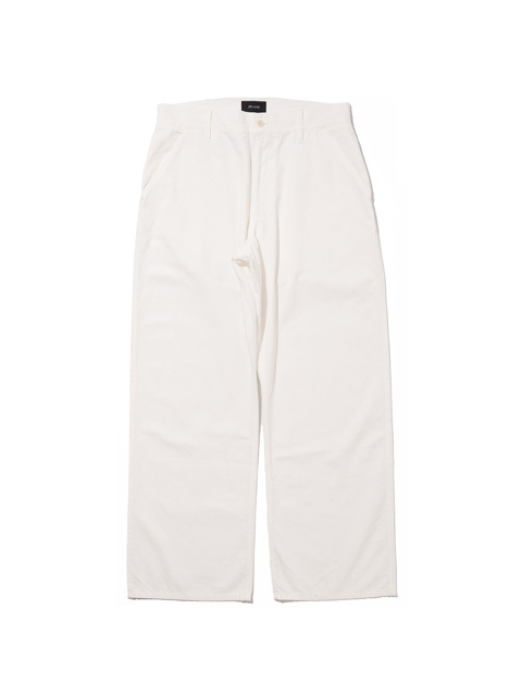 パンツ DELUXE WAGON WHITE L DELUXE 「WAGON」 コットンリネン 5ポケットワイドパンツ