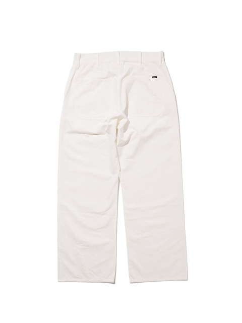 パンツ DELUXE WAGON WHITE L DELUXE 「WAGON」 コットンリネン 5ポケットワイドパンツ