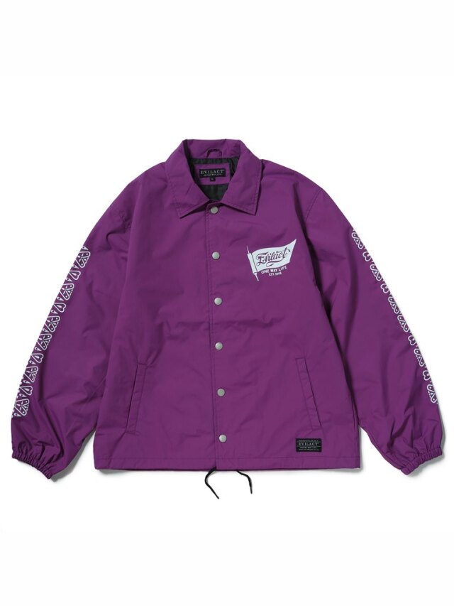 NEIGHBORHOOD コーチジャケット パープル EVILACT 「BANDANA COACH JKT」 2レイヤー コーチジャケット