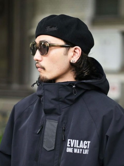 EVILACT 「LEVEL.5 JKT」 3レイヤーナイロン フーディージャケット