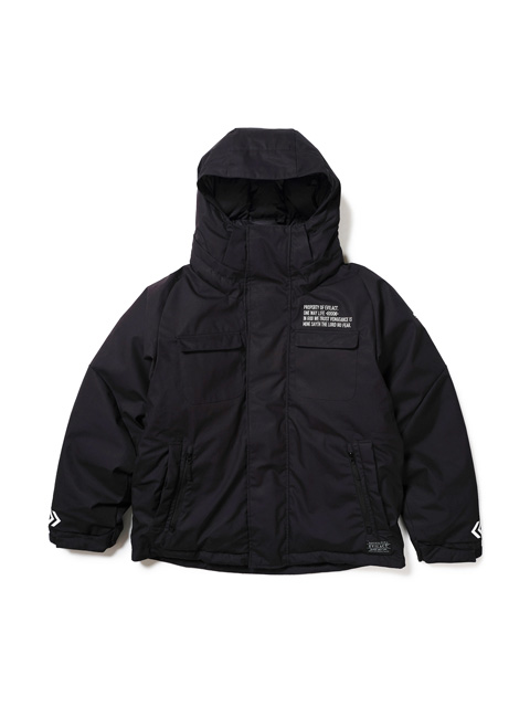 EVILACT 「LEVEL.7 JKT」 3レイヤーナイロン フーディーダウンジャケット