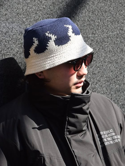 帽子 EVILACT FLAMES CRUSHER HAT EVILACT FLAMES CRUSHER HAT black | EVILACT (イーブルアクト