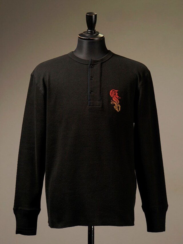 GANGSTERVILLE 「CIRCLE SIG - L/S T-SHIRTS」 ワッフル ヘンリー