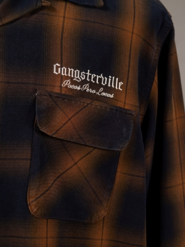 GANGSTERVILLE 「LOCOS - L/S SHIRTS」 オンブレーチェック オープン
