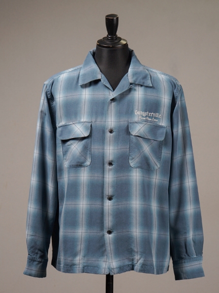 GANGSTERVILLE 「LOCOS - L/S SHIRTS」 オンブレーチェック オープン