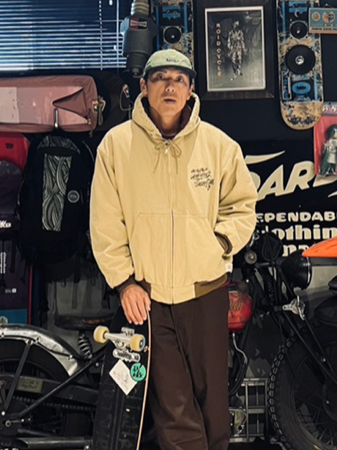 HENRY HAUZ 「FUN JACKET」 フェード加工 パデッド ジップアップ