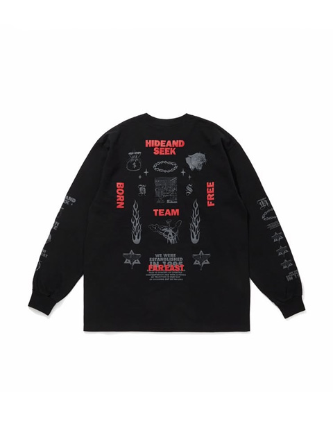Hide and Seek 「TEAM FAR EAST L/S Tee」 プリントロングスリーブ