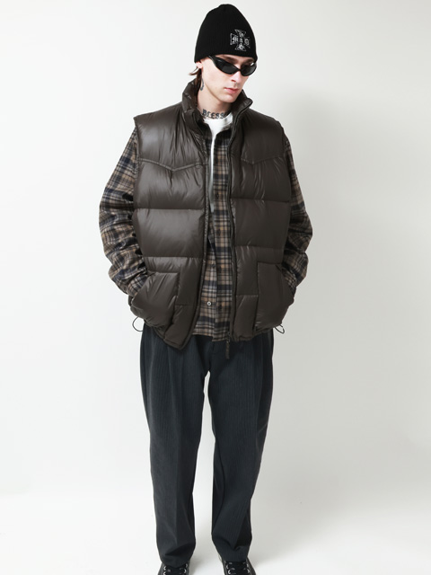 Hide and Seek 「Check L/S Shirt（25AW-1）」 オープンカラーオンブレ