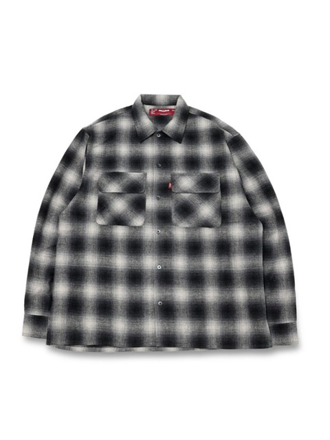 Hide and Seek 「Wool Ombre Check L/S Shirt（24AW）」 オープン 
