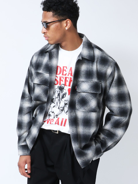 Hide and Seek 「Wool Ombre Check L/S Shirt（24AW）」 オープン  