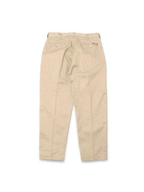 【 HIDE AND SEEK 】チノパン ワークパンツ / BROWN Hide and Seek 「Work Slacks」 T/Cツイル 1タックワイド チノパンツ