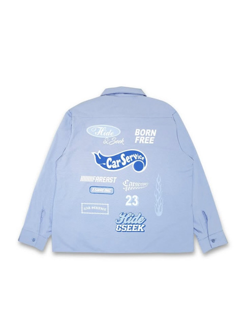 Hide and Seek × CarService 「Work L/S Shirt（SOLID