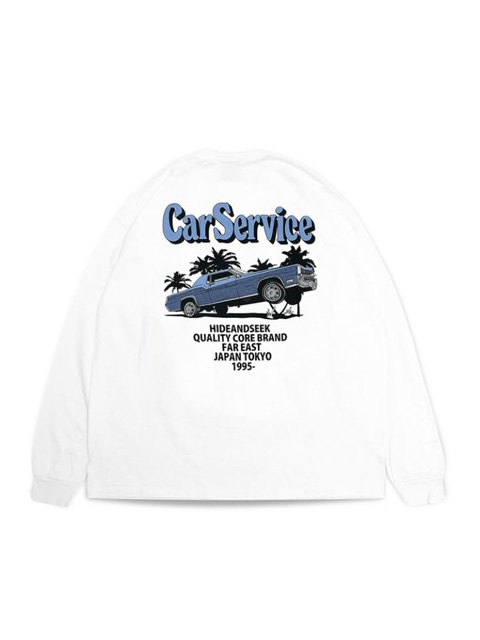Hide and Seek × CarService 「L/S Tee-2（BACK）」 プリント ロング