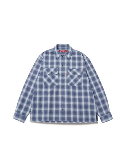 Hide and Seek 「Ombre Check L/S Shirt」 オープンカラー