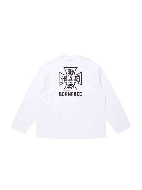 MLB ルーズフィット スリーブ ロングビーニー NY (L.Sand) Hide and Seek 「MAD L/S Tee（LOOSE FIT）」 ルーズフィット