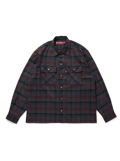 Hide and Seek　「Check  L/S Shirt（25AW-1）」　オープンカラーチェックシャツ
