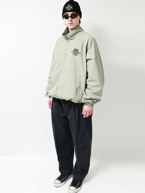 Hide and seek Jersey Track Jacket セットアップ HIDE AND SEEK - Track Jacket (BLACK) / ナイロン トラック